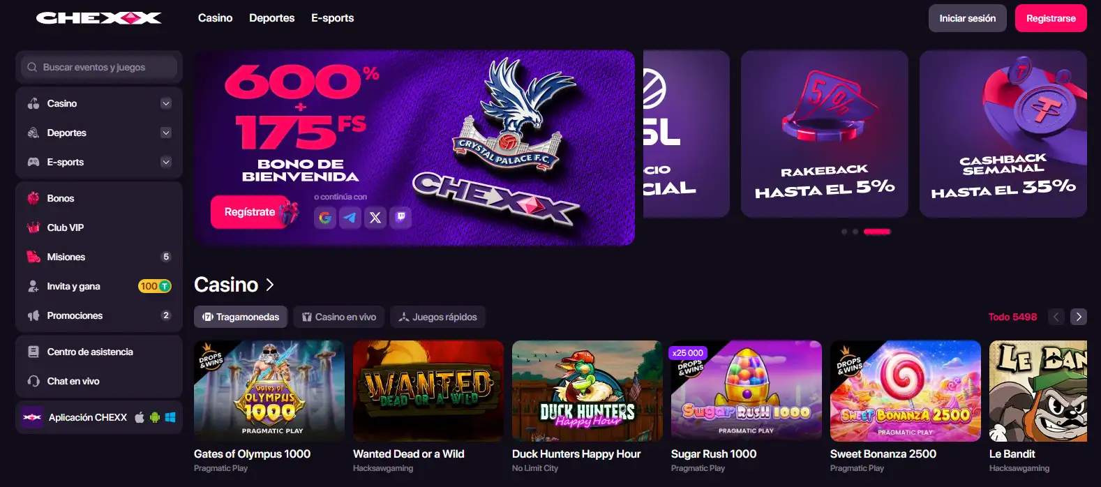 Cabecera o logotipo oficial de CHEXX
